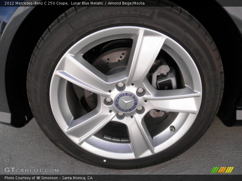 Lunar Blue Metallic / Almond Beige/Mocha 2012 Mercedes-Benz C 250 Coupe