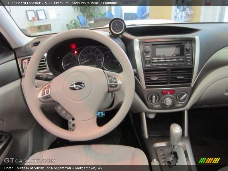 Satin White Pearl / Platinum 2012 Subaru Forester 2.5 XT Premium