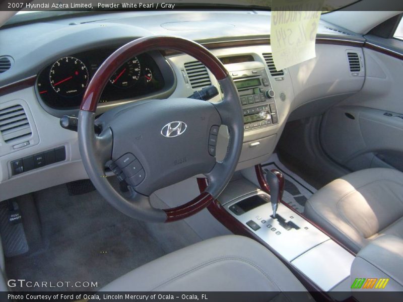 Powder White Pearl / Gray 2007 Hyundai Azera Limited