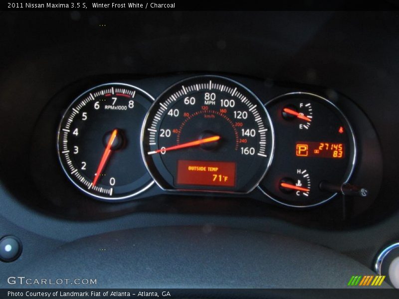 Winter Frost White / Charcoal 2011 Nissan Maxima 3.5 S