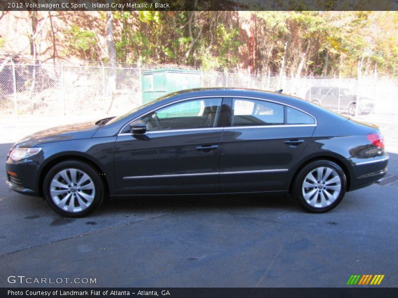 Island Gray Metallic / Black 2012 Volkswagen CC Sport