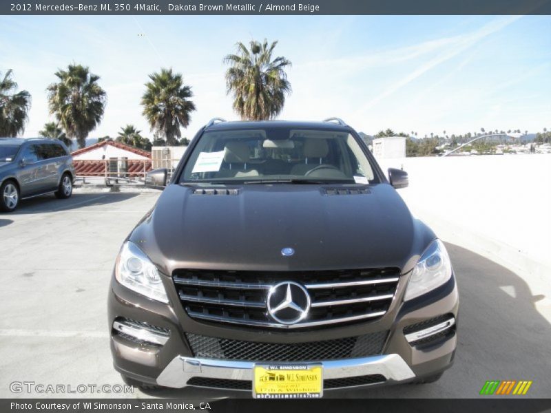 Dakota Brown Metallic / Almond Beige 2012 Mercedes-Benz ML 350 4Matic