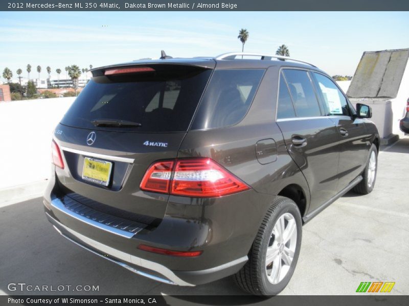 Dakota Brown Metallic / Almond Beige 2012 Mercedes-Benz ML 350 4Matic