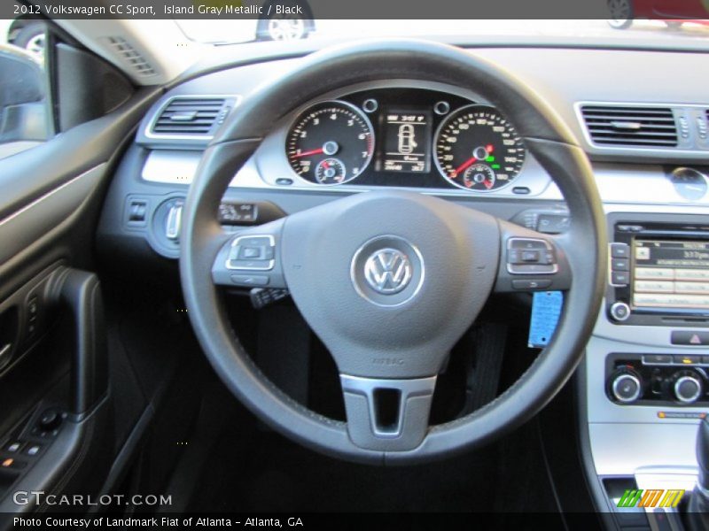 Island Gray Metallic / Black 2012 Volkswagen CC Sport