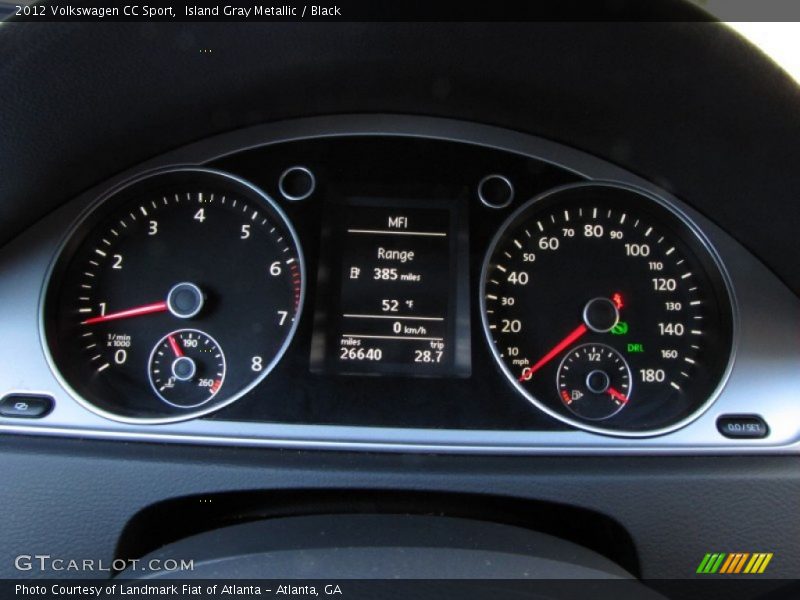 Island Gray Metallic / Black 2012 Volkswagen CC Sport