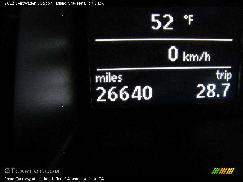 Island Gray Metallic / Black 2012 Volkswagen CC Sport