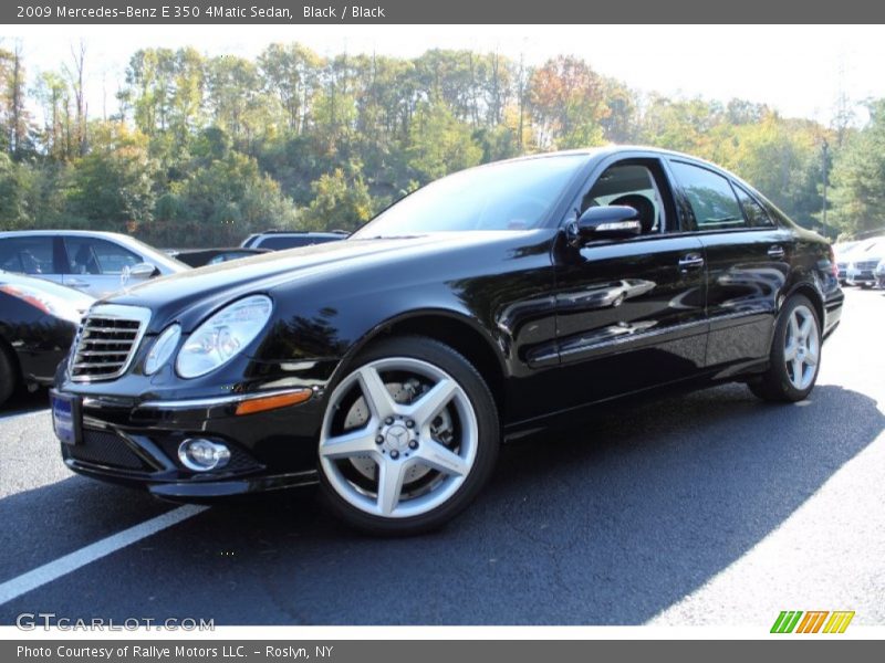 Black / Black 2009 Mercedes-Benz E 350 4Matic Sedan