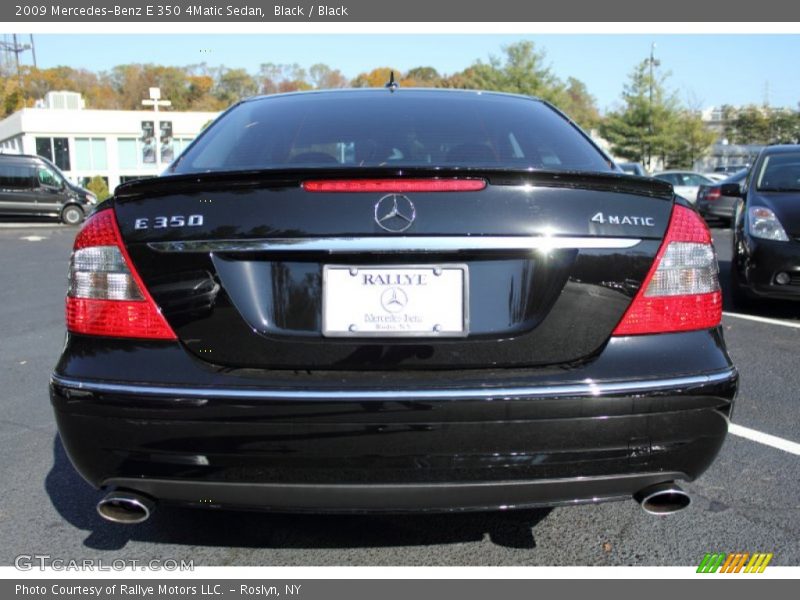 Black / Black 2009 Mercedes-Benz E 350 4Matic Sedan