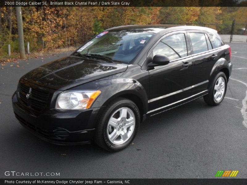 Brilliant Black Crystal Pearl / Dark Slate Gray 2008 Dodge Caliber SE