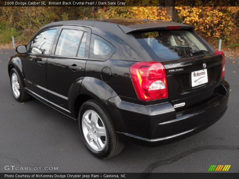 Brilliant Black Crystal Pearl / Dark Slate Gray 2008 Dodge Caliber SE