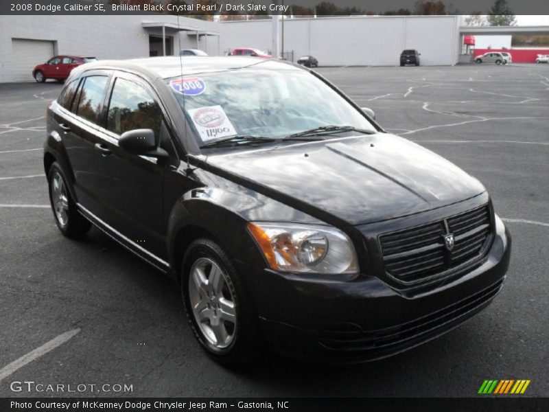 Brilliant Black Crystal Pearl / Dark Slate Gray 2008 Dodge Caliber SE