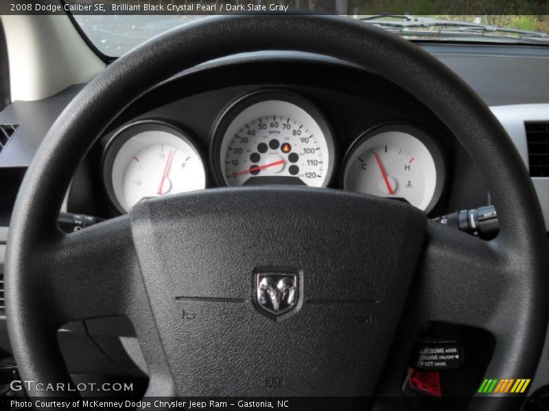 Brilliant Black Crystal Pearl / Dark Slate Gray 2008 Dodge Caliber SE