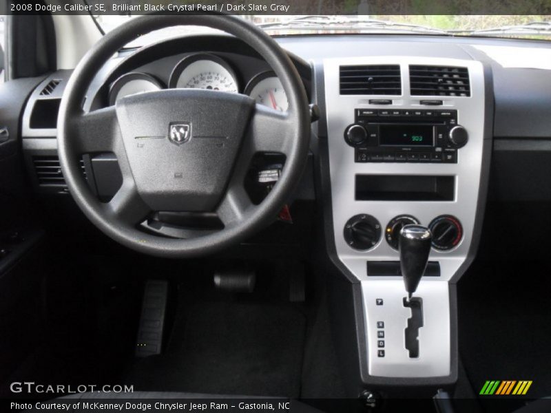 Brilliant Black Crystal Pearl / Dark Slate Gray 2008 Dodge Caliber SE