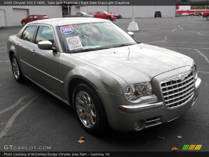 Satin Jade Pearlcoat / Dark Slate Gray/Light Graystone 2006 Chrysler 300 C HEMI