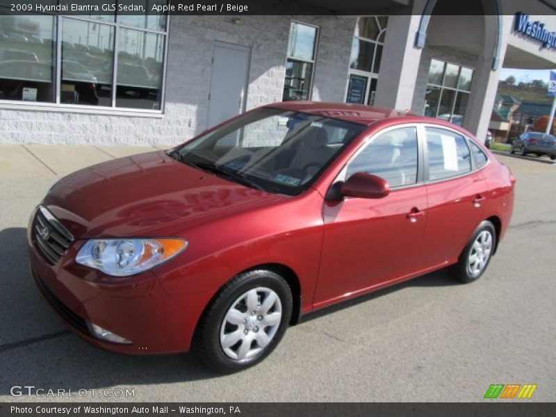 Apple Red Pearl / Beige 2009 Hyundai Elantra GLS Sedan