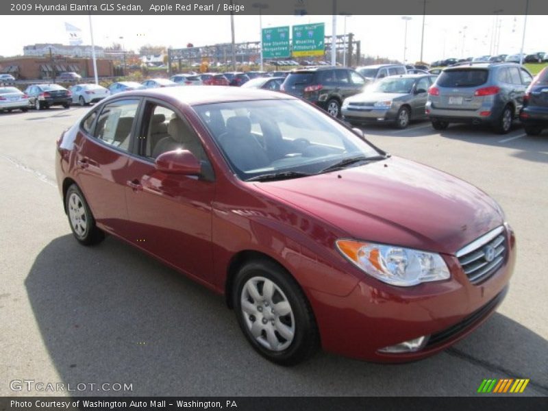 Apple Red Pearl / Beige 2009 Hyundai Elantra GLS Sedan