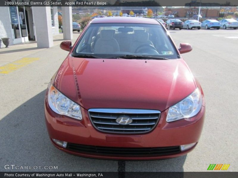 Apple Red Pearl / Beige 2009 Hyundai Elantra GLS Sedan