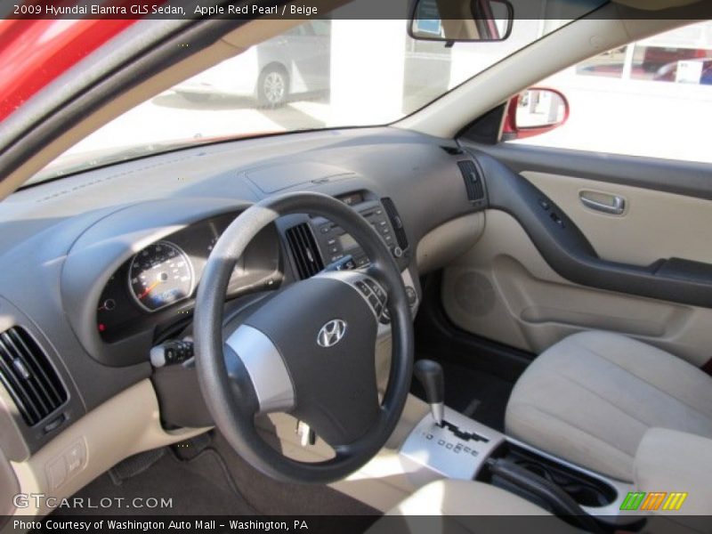 Apple Red Pearl / Beige 2009 Hyundai Elantra GLS Sedan