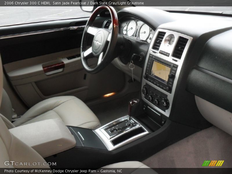 Satin Jade Pearlcoat / Dark Slate Gray/Light Graystone 2006 Chrysler 300 C HEMI