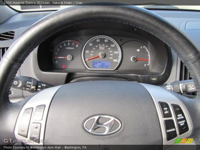 Natural Khaki / Gray 2009 Hyundai Elantra SE Sedan