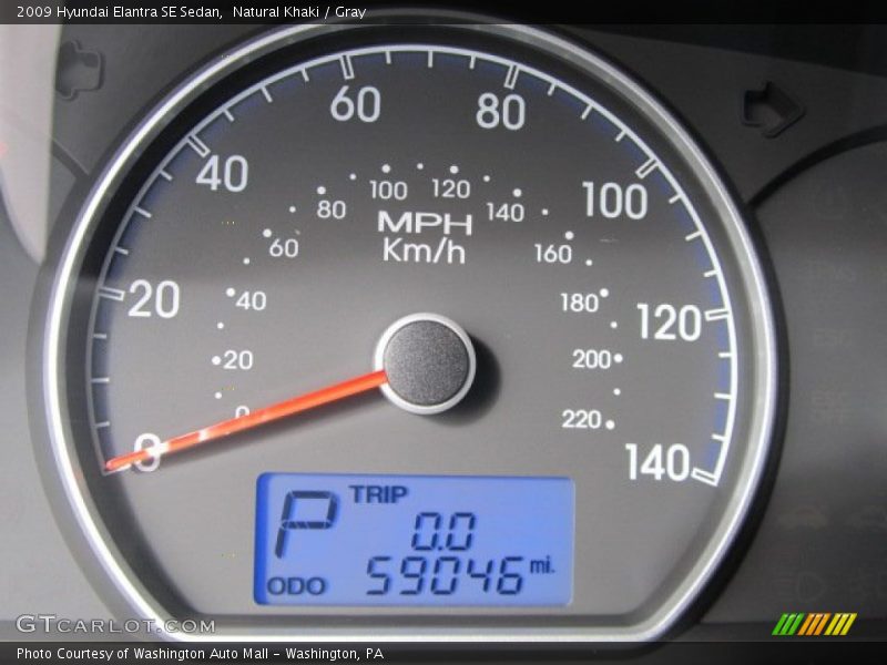 Natural Khaki / Gray 2009 Hyundai Elantra SE Sedan