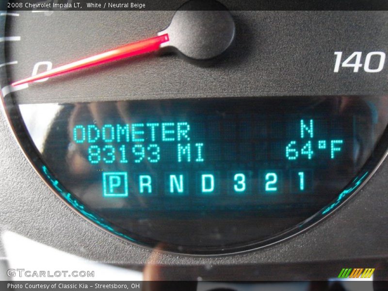 White / Neutral Beige 2008 Chevrolet Impala LT