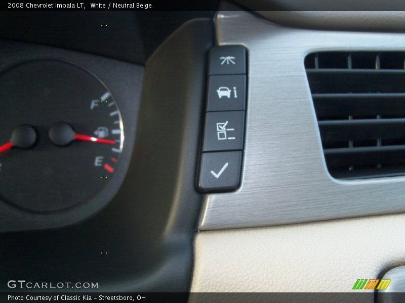 White / Neutral Beige 2008 Chevrolet Impala LT