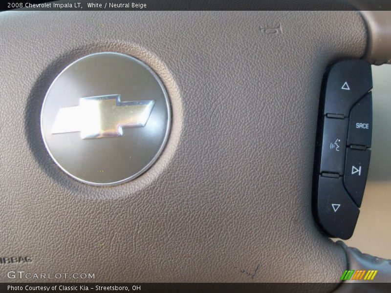 White / Neutral Beige 2008 Chevrolet Impala LT