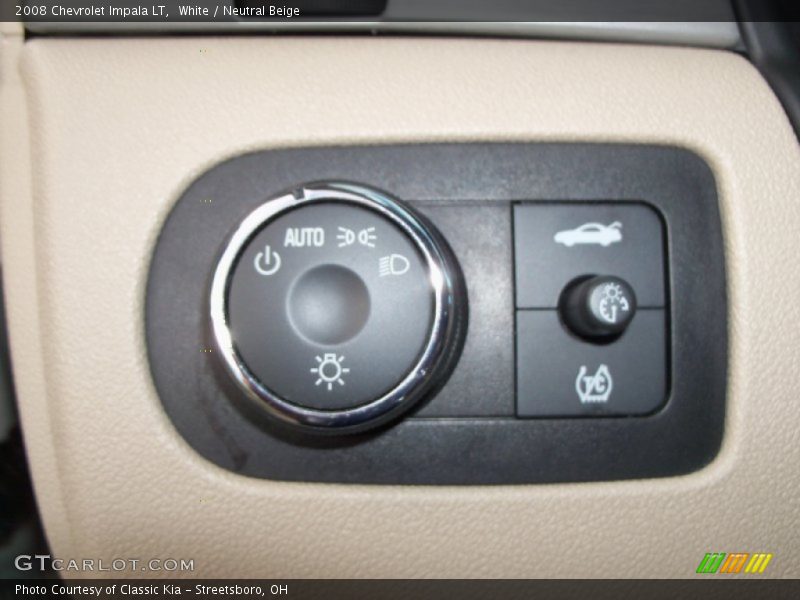 White / Neutral Beige 2008 Chevrolet Impala LT