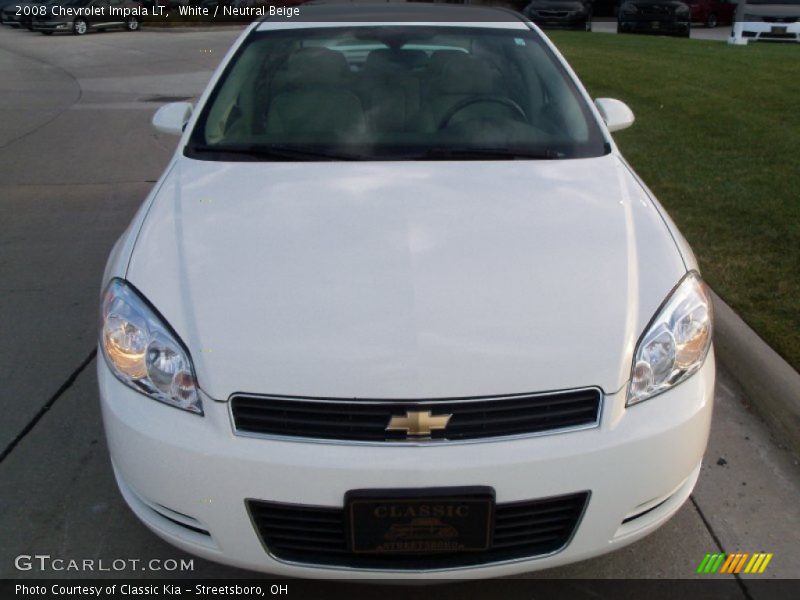 White / Neutral Beige 2008 Chevrolet Impala LT