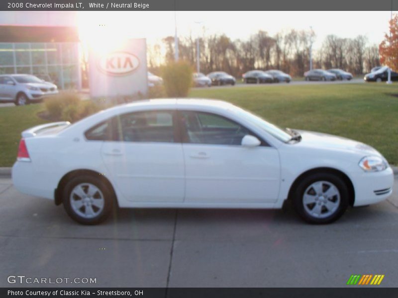 White / Neutral Beige 2008 Chevrolet Impala LT