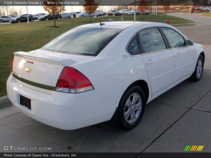 White / Neutral Beige 2008 Chevrolet Impala LT