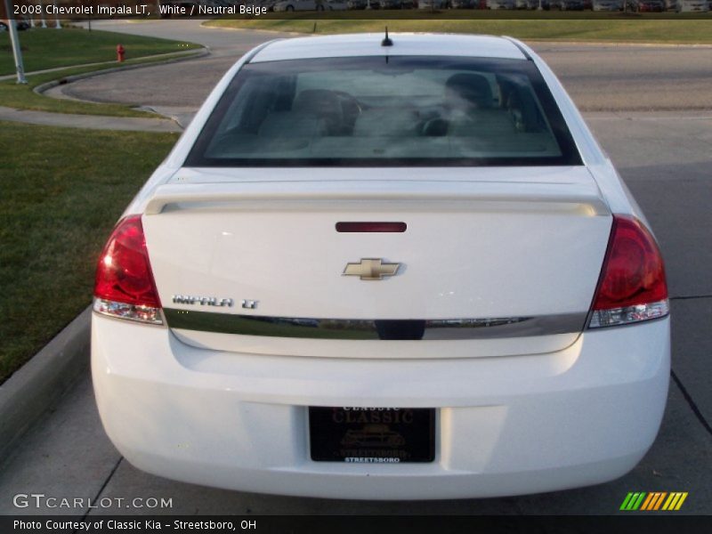White / Neutral Beige 2008 Chevrolet Impala LT