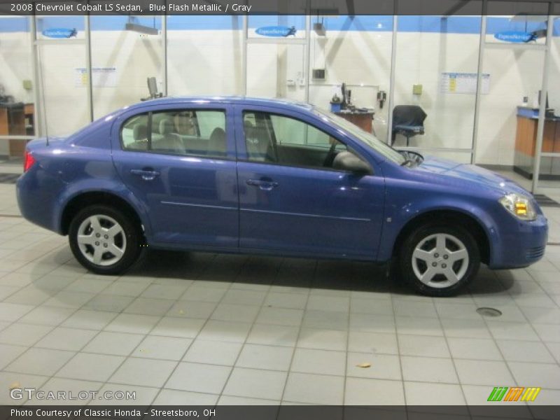 Blue Flash Metallic / Gray 2008 Chevrolet Cobalt LS Sedan