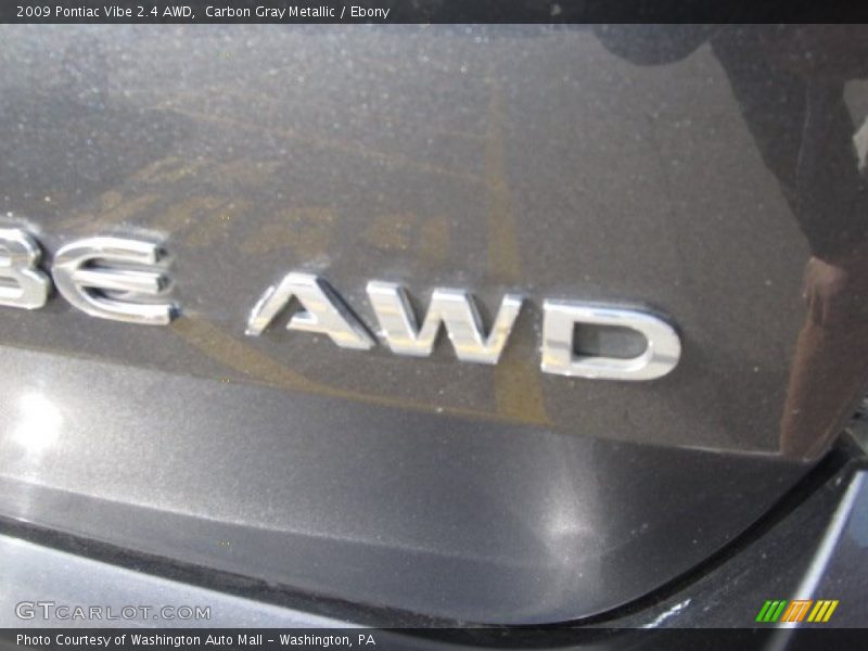 Carbon Gray Metallic / Ebony 2009 Pontiac Vibe 2.4 AWD