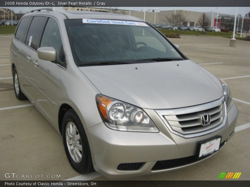 Silver Pearl Metallic / Gray 2008 Honda Odyssey EX-L