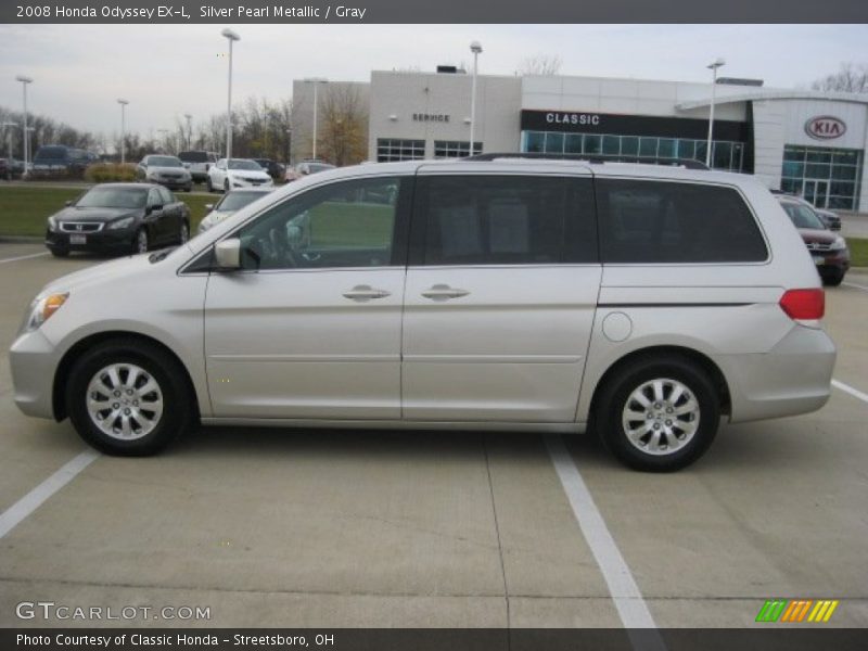 Silver Pearl Metallic / Gray 2008 Honda Odyssey EX-L