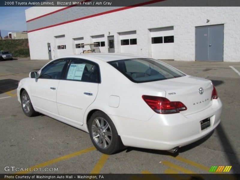 Blizzard White Pearl / Ash Gray 2008 Toyota Avalon Limited