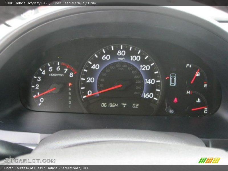 Silver Pearl Metallic / Gray 2008 Honda Odyssey EX-L