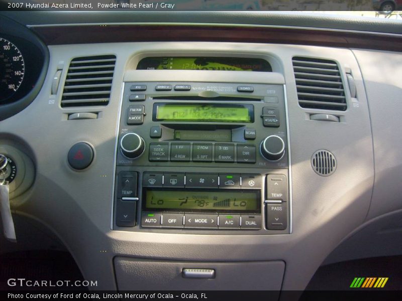 Powder White Pearl / Gray 2007 Hyundai Azera Limited