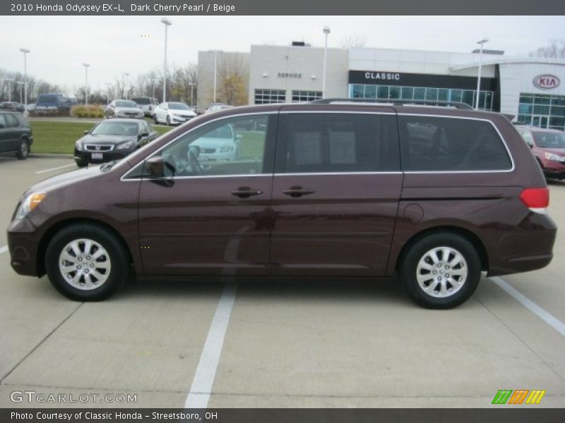 Dark Cherry Pearl / Beige 2010 Honda Odyssey EX-L