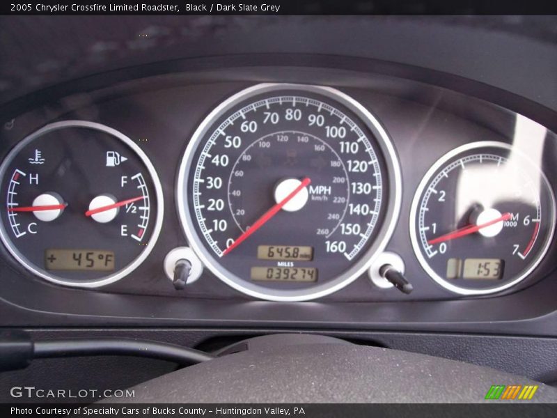 Black / Dark Slate Grey 2005 Chrysler Crossfire Limited Roadster