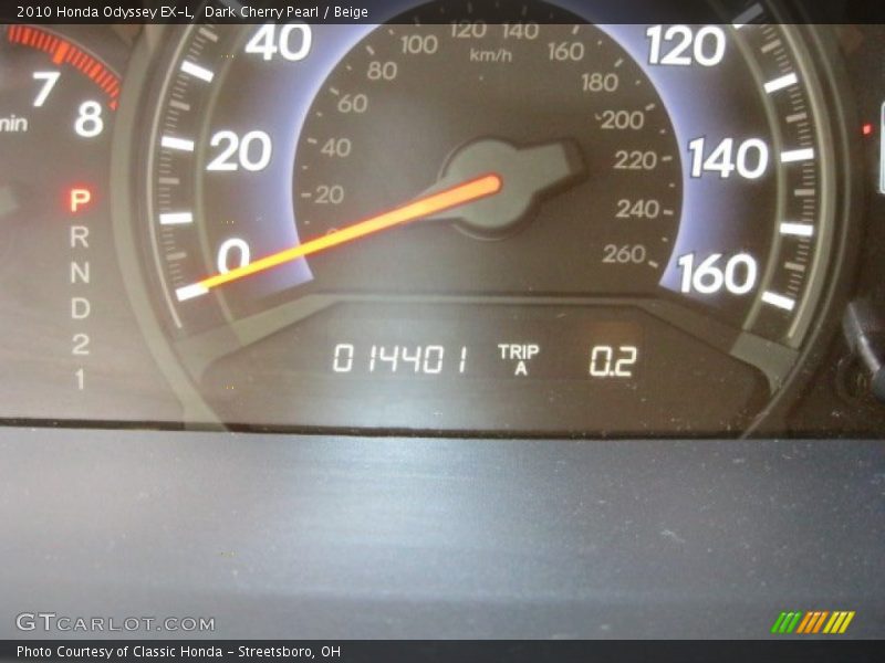 Dark Cherry Pearl / Beige 2010 Honda Odyssey EX-L