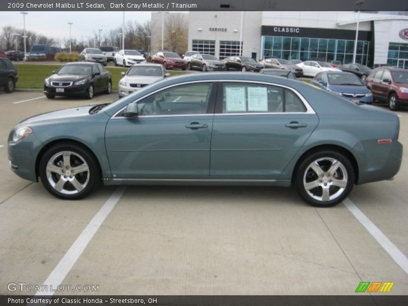 Dark Gray Metallic / Titanium 2009 Chevrolet Malibu LT Sedan