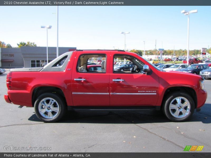 Victory Red / Dark Cashmere/Light Cashmere 2010 Chevrolet Avalanche LTZ
