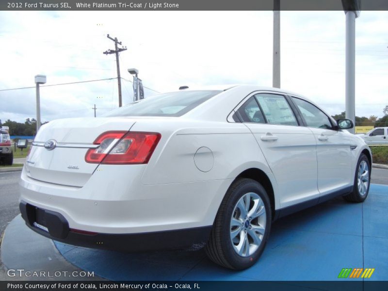 White Platinum Tri-Coat / Light Stone 2012 Ford Taurus SEL