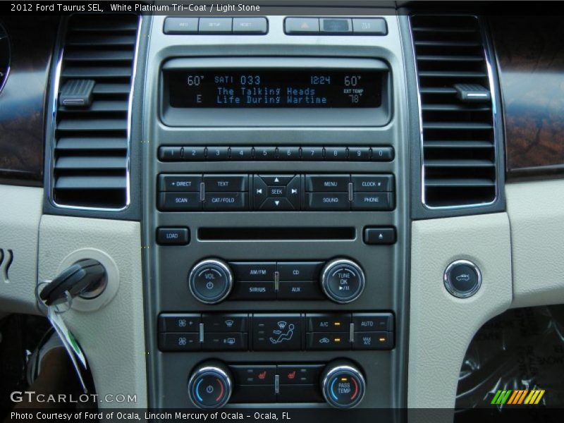 White Platinum Tri-Coat / Light Stone 2012 Ford Taurus SEL