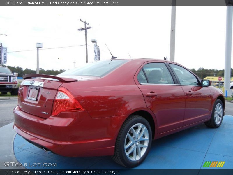 Red Candy Metallic / Medium Light Stone 2012 Ford Fusion SEL V6