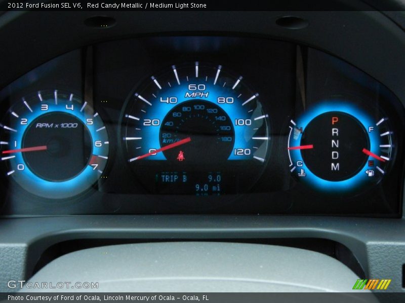 Red Candy Metallic / Medium Light Stone 2012 Ford Fusion SEL V6