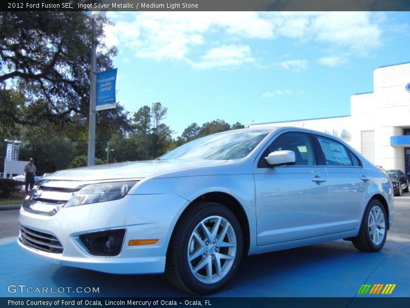 Ingot Silver Metallic / Medium Light Stone 2012 Ford Fusion SEL